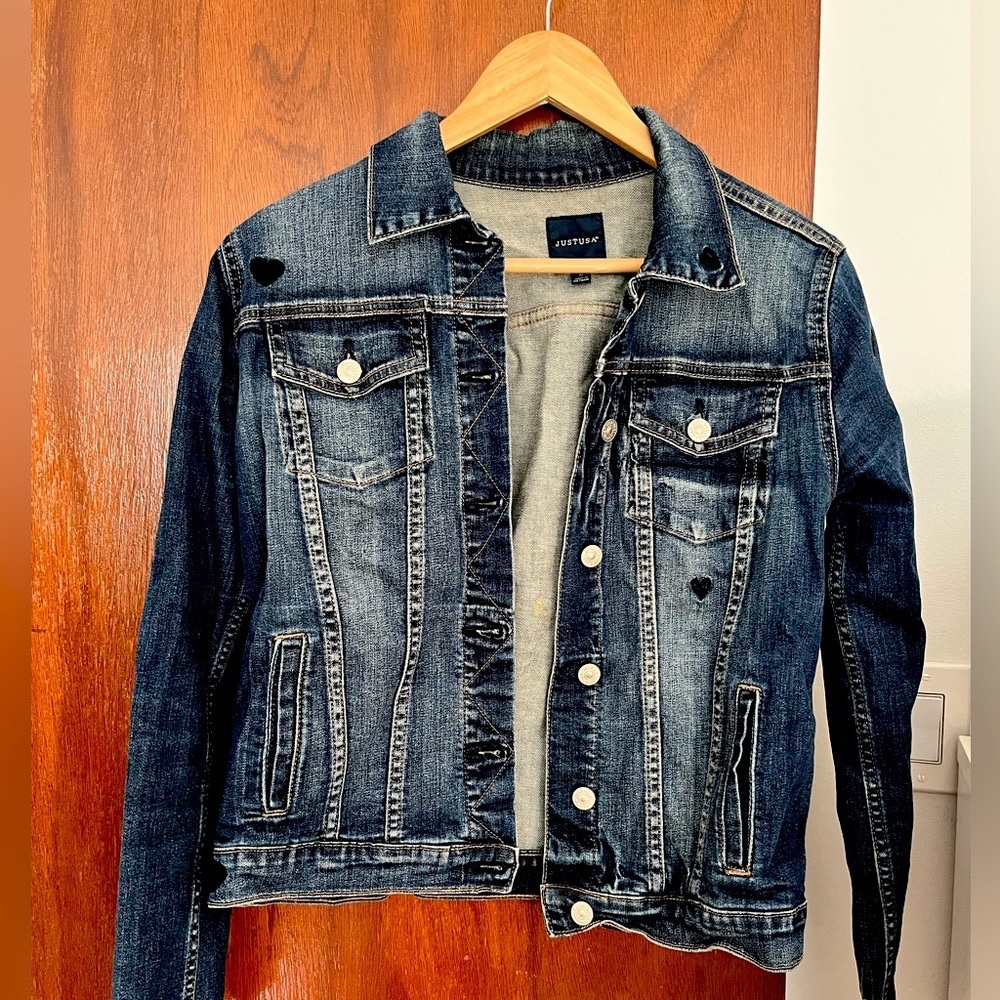 Just USA medium navy blue denim jacket